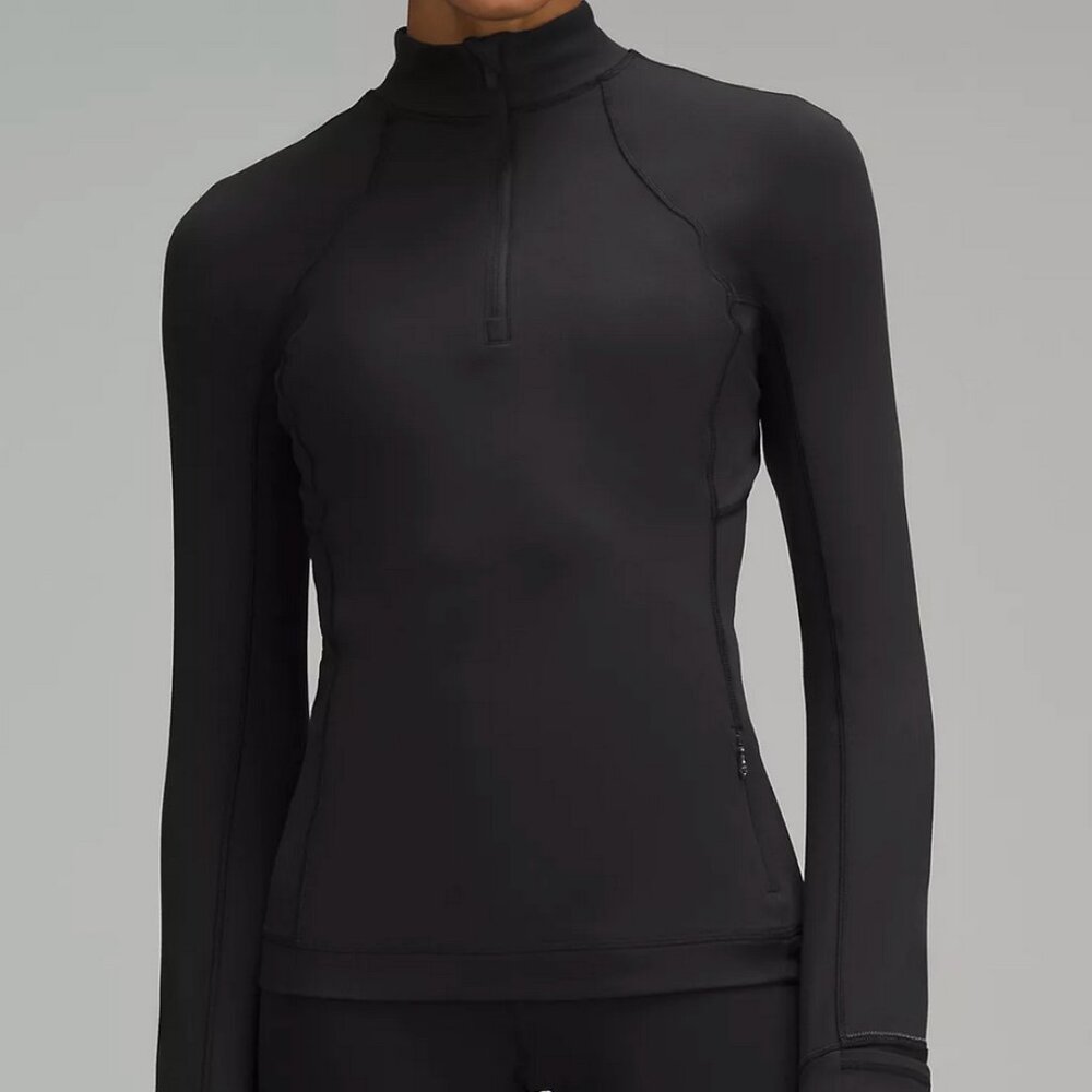 Lululemon It's Rulu Run 1/2 Half Zip Black - Used